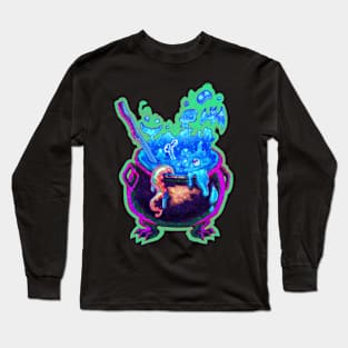 Halloween Cauldron Blue Long Sleeve T-Shirt